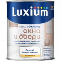 Краска для окон и дверей Luxium база BW полуматовая 0,75л