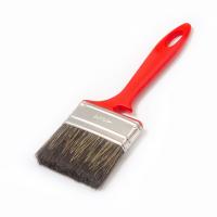 Кисть плоская Водные краски 70*12 смесовая черная щетина, пластиковая красная ручка АКОР