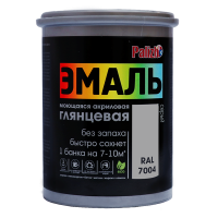 Эмаль акриловая Palizh глянцевая серая RAL7004 1кг