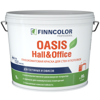 Краска FINNCOLOR OASIS HALL@OFFICE база C для стен и потолков устойчивая к мытью 9 л