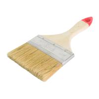 Кисть плоская Классик-Стандарт 100мм натуральная светлая щетина, деревянная ручка TOOLBERG