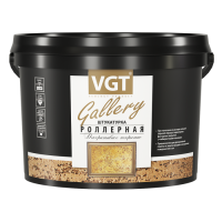Штукатурка роллерная VGT среднезернистая с эффектом "короеда" (2мм) 18кг