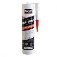 Клей-герметик (мастика) акриловый универсальный VGT прозрачный 0,28кг картридж