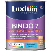 Краска ВД Luxium Prof BINDO 7 база BW экстрапрочная матовая 1л