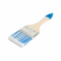 Кисть плоская Лазурит-Стандарт 63мм деревянная ручка, искусственная щетина TOOLBERG