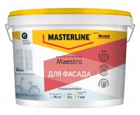 Краска фасадная Masterline Maestro глубокоматовая база BW 9л