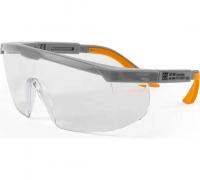 Очки защитные открытого типа с боковой защитой и регулировкой прозрачные JSG-9901