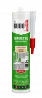 Герметик силиконовый санитарный KUDO бежевый 280 мл