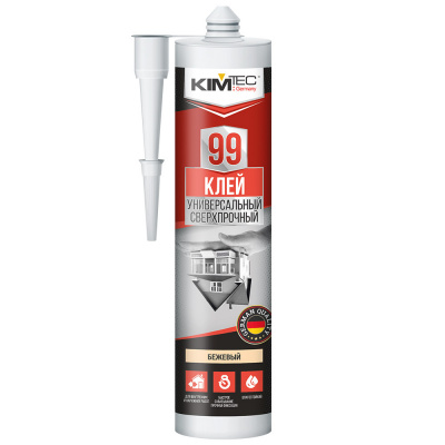 Клей KIM TEC 99 универсальный сверхпрочный, бежевый 280мл
