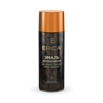 Аэрозольная эмаль декоративная Erica золотистый металлик 520мл