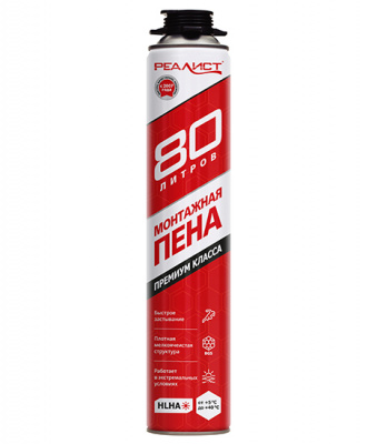 Пена профессиональная REALIST PRO Red монтажная 80л