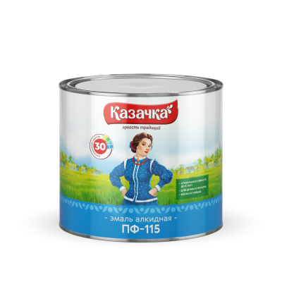 Эмаль ПФ-115 КАЗАЧКА бирюзовая глянцевая 1,9кг