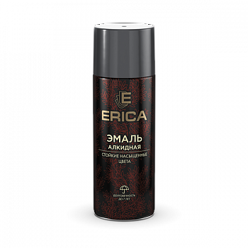 Аэрозольная эмаль алкидная Erica темно-серая 520мл