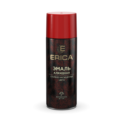 Аэрозольная эмаль алкидная Erica коричневая 520мл