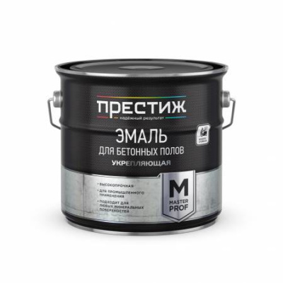 Эмаль для бетонных полов укрепляющая ПРЕСТИЖ серая 3,5кг