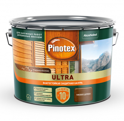 Лазурь влагостойкая PINOTEX-ULTRA тик 9л