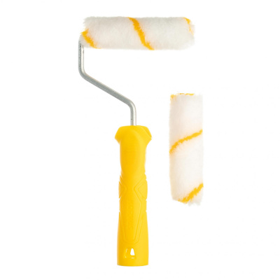 Валик 10 см в сборе+ролик полиэстер желтая нить, d6мм (10/100/15мм) KORVUS