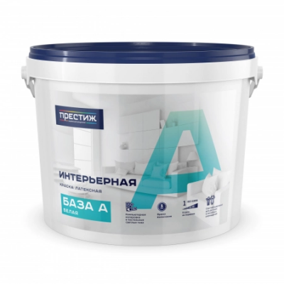 Краска Престиж ВД латексная интерьерная База А 0,9л