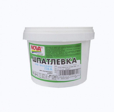 Шпатлевка на ПВА 1,3 кг Nova