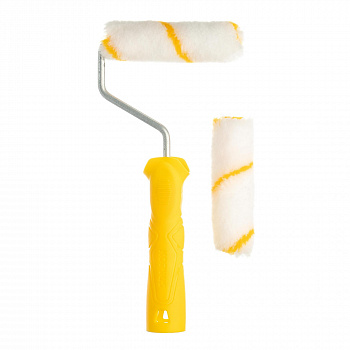 Валик 10 см в сборе+ролик полиэстер желтая нить, d6мм (10/100/15мм) KORVUS