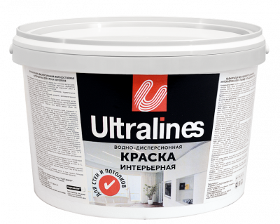 Краска ULTRA LINES ВД-АК интерьерная для стен и потолков 5кг