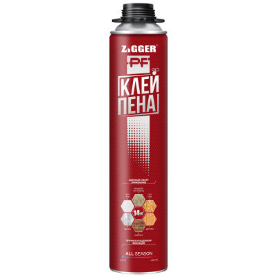 Клей-пена профессиональная ZIGGER PF всесезонная 750мл, 830г