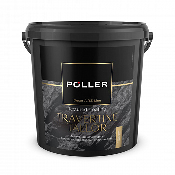 Штукатурка травертин известковый классичесский TRAVERTINE TALLOR Poller A.R.T. белая 14кг