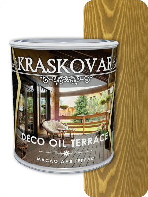 Масло для террас Kraskovar Deco Oil Terrace дуб 0,75л