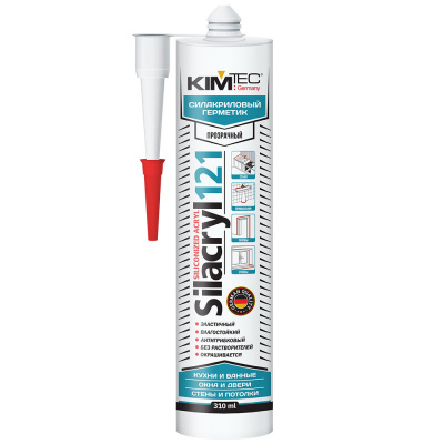 Герметик силакриловый 121 KIM TEC прозрачный 310мл
