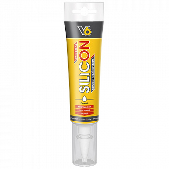 Герметик силиконовый универсальный V6 белый 80мл
