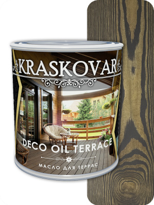 Масло для террас Kraskovar Deco Oil Terrace эбен 0,75л