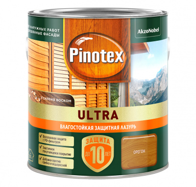 Лазурь влагостойкая PINOTEX-ULTRA орегон 2,5л