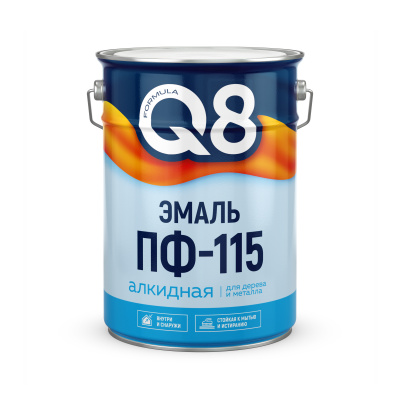 Эмаль ФОРМУЛА Q8 ПФ-115 зеленая 5,5кг