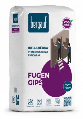 Бергауф Fugen Gips Шпатлевка гипсовая универсальная 25кг