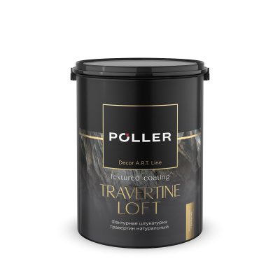 Штукатурка травертин натуральный TRAVERTINE LOFT Poller A.R.T. белая 14кг