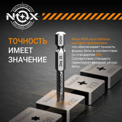 Бита PZ2-50 Е6.3, 10шт бокс COREBIT NOX