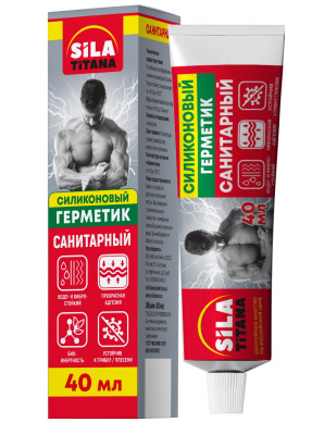 Герметик силиконовый санитарный SILA TITANA прозрачный 40мл