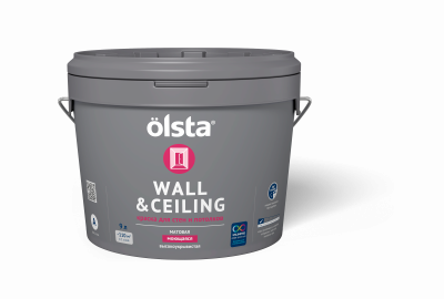 Краска OLSTA WALL&CEILING для стен и потолков интерьерная матовая база А 9 л