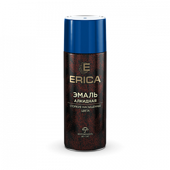 Аэрозольная эмаль алкидная Erica синяя 520мл