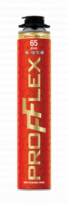 Пена профессиональная PROFFLEX PRO 65л 850мл (красный баллон) Зима