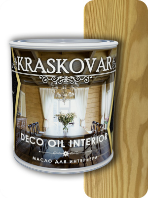 Масло для интерьера Kraskovar Deco Oil Interior бесцветный 0,75л