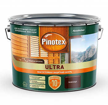 Лазурь влагостойкая PINOTEX-ULTRA палисандр 9л