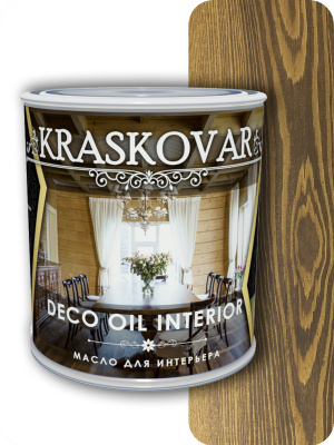 Масло для интерьера Kraskovar Deco Oil Interior орех 0,75л