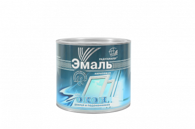 Эмаль для окон, дверей, подоконников акриловая РАДУГАМАЛЕР белая1,9кг