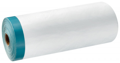 Защитная пленка с армированной ПВХ голубой лентой, 270смх16м, высота рулона 20см, UV21 Колор Эксперт