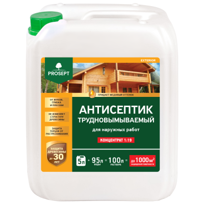 Антисептик PROSEPT EXTERIOR для наружных работ 1:19 5л