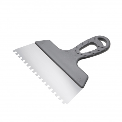 Шпатель зубчатый «Эксперт» из нержавеющей стали 200мм, 6х6мм
