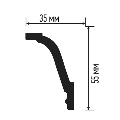 Плинтэкс Плинтус потолочный IC 35/55 SC (93) н/п