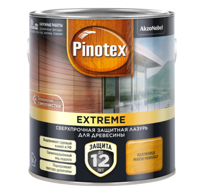 Лазурь PINOTEX-EXTREME для дерева калужница 2.5л