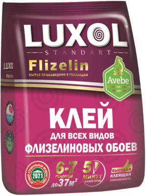 Клей обойный «LUXOL флизелин» (Standart) 200 г, пакет